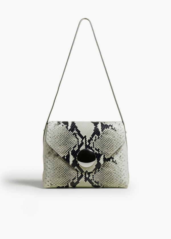 khaite Bobbi Bag Natural Python-Embossed Leather