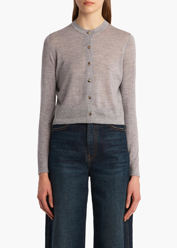 Khaite Brieta Cardigan Mercury