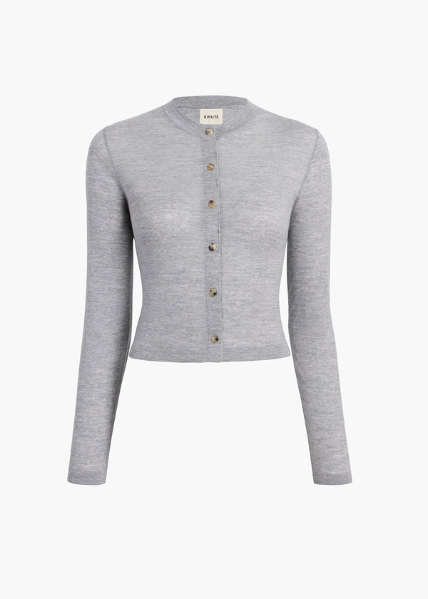 khaite Brieta Cardigan Mercury