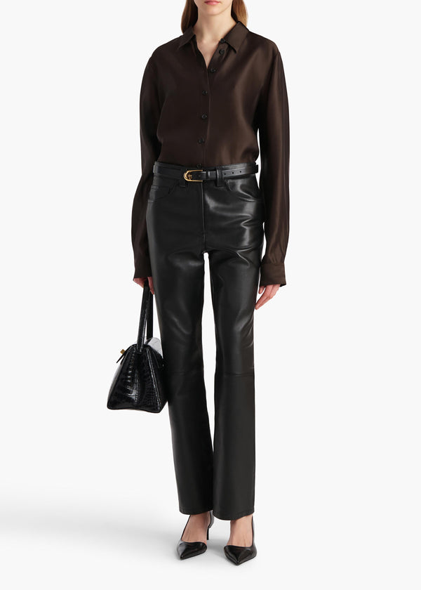 Khaite Callum Pant Black Leather