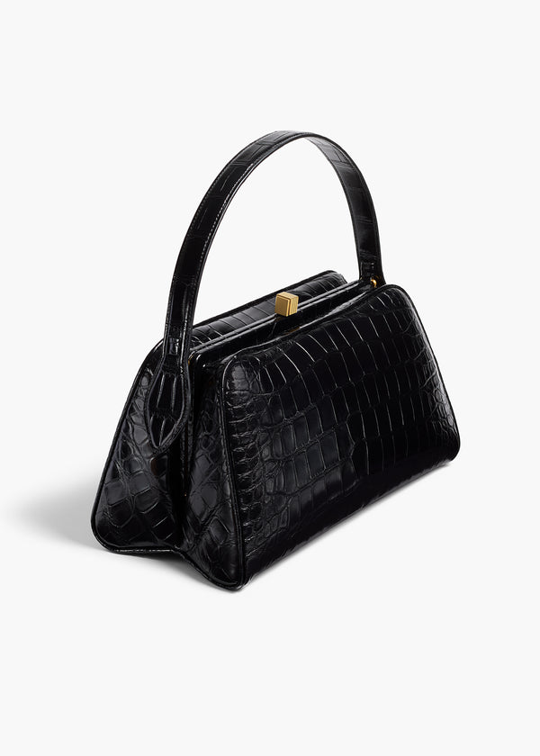 Khaite Cate Bag Black Alligator