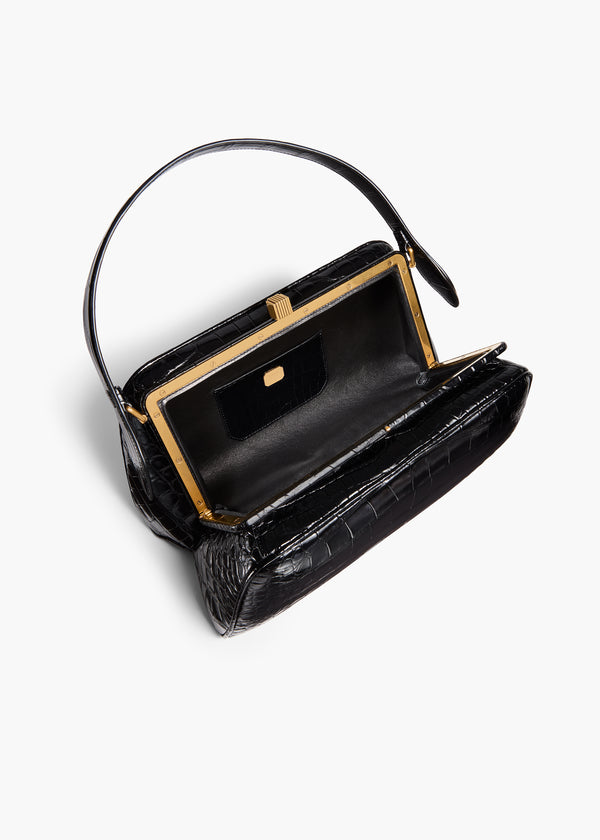 Khaite Cate Bag Black Alligator