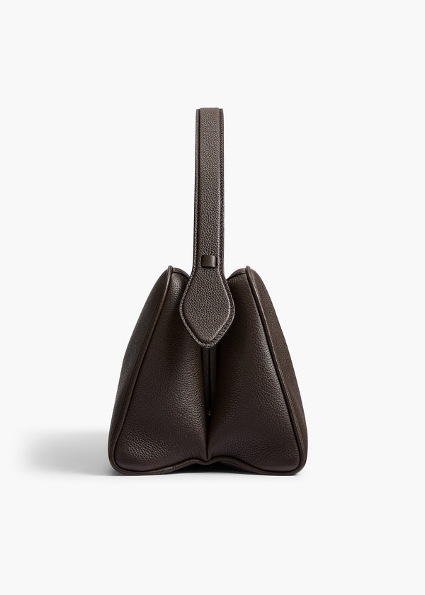 Khaite Cate Bag Dark Brown Pebbled Leather