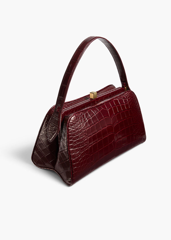 Khaite Cate Bag Garnet Alligator