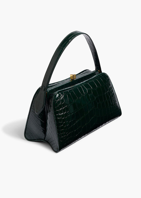Khaite Cate Bag Hunter Green Alligator
