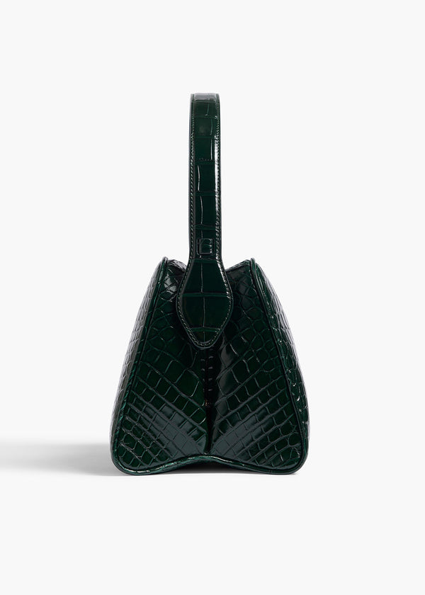 Khaite Cate Bag Hunter Green Alligator