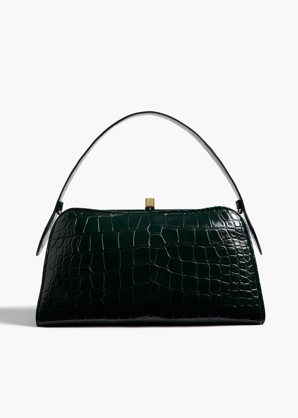 khaite Cate Bag Hunter Green Alligator