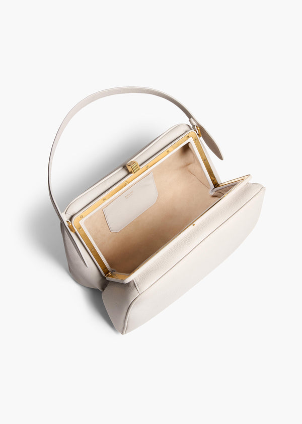 Khaite Cate Bag Light Grey Pebbled Leather