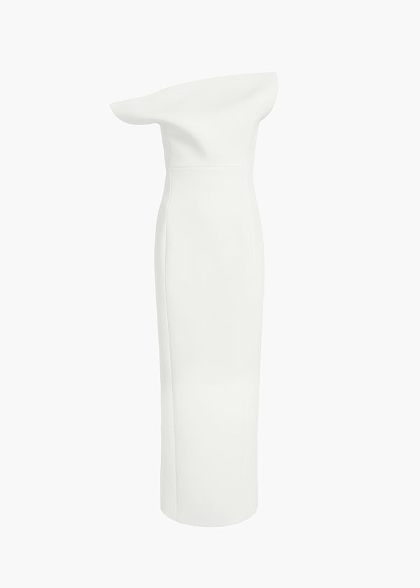 khaite Cato Dress Chalk