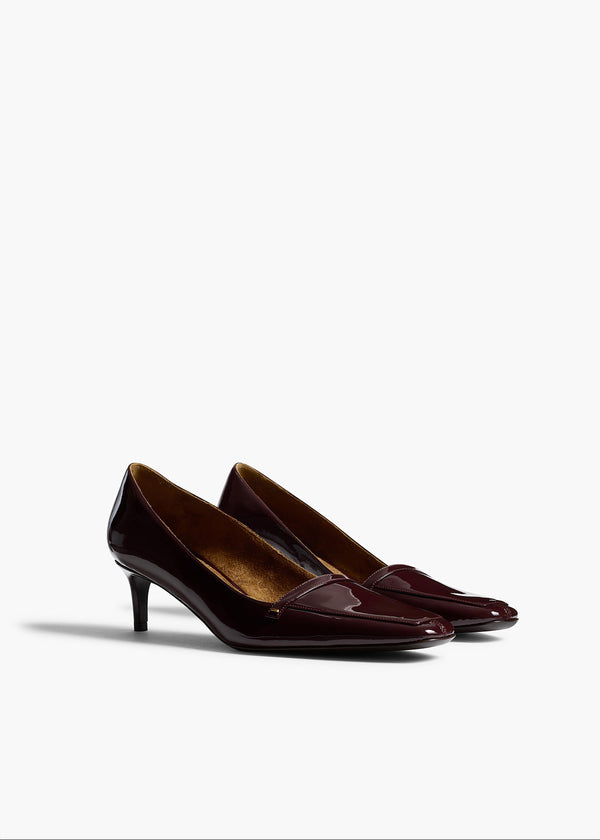 Khaite Celia Pump Bordeaux Patent Leather
