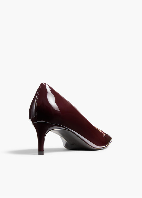 Khaite Celia Pump Bordeaux Patent Leather