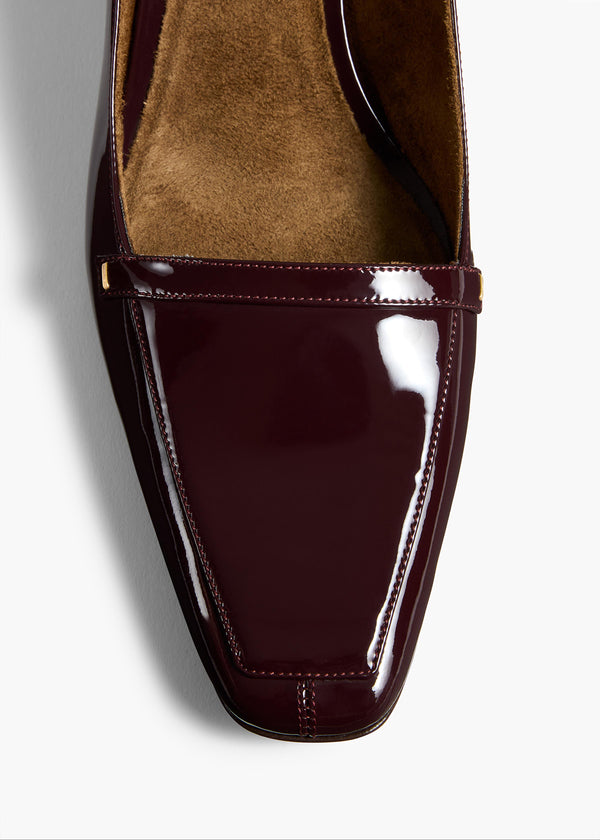 Khaite Celia Pump Bordeaux Patent Leather
