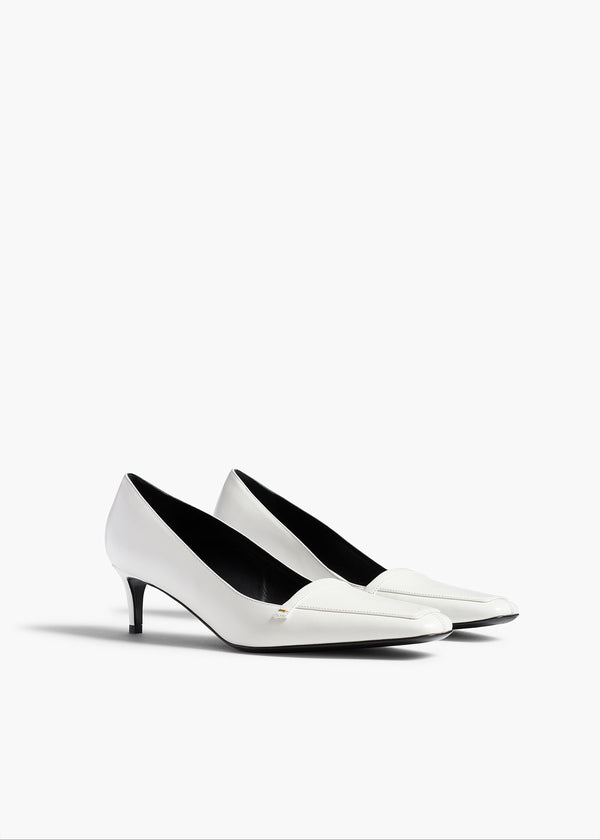Khaite Celia Pump Optic White Leather
