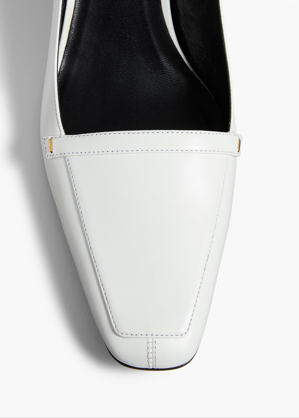 Khaite Celia Pump Optic White Leather