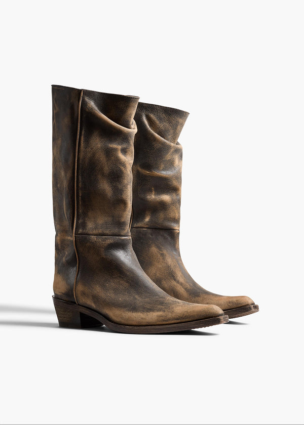 Khaite Clive Boot Vintage Black Leather