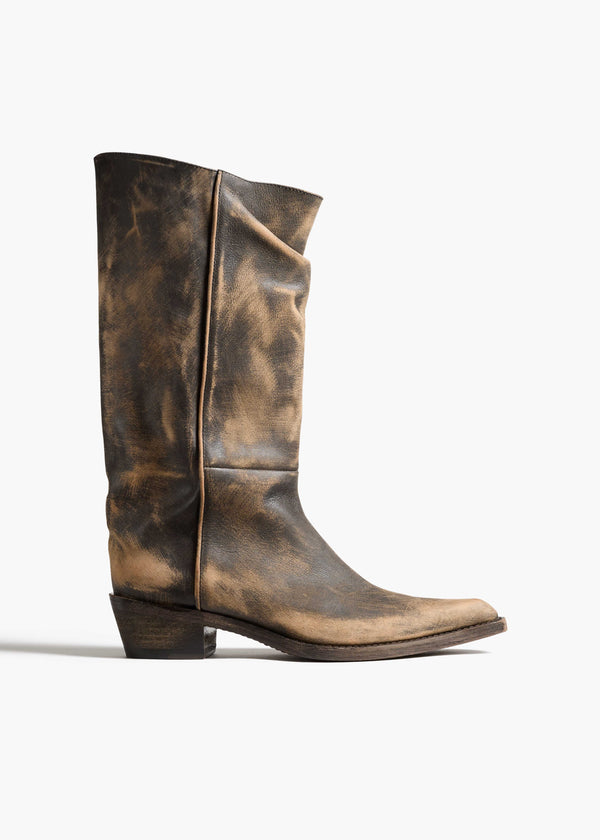 khaite Clive Boot Vintage Black Leather