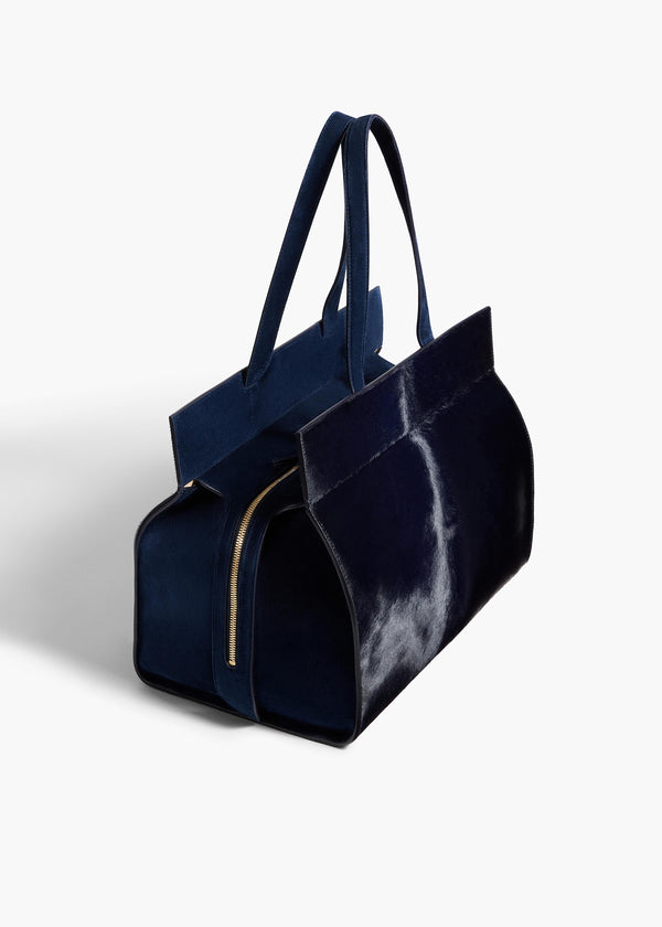 Khaite Crosby Bag Midnight Haircalf And Suede