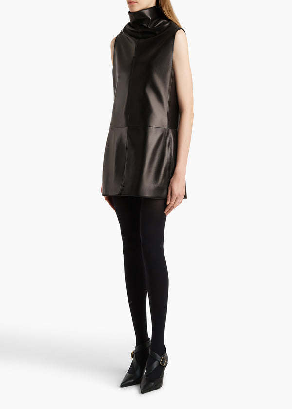 Khaite Daria Dress Black Leather