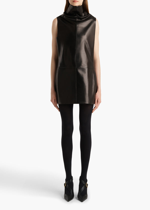 Khaite Daria Dress Black Leather