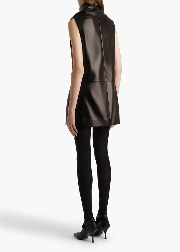 Khaite Daria Dress Black Leather