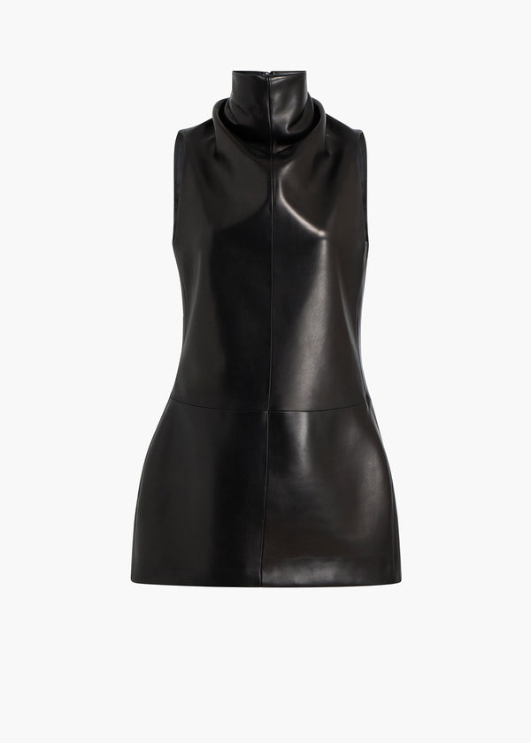 khaite Daria Dress Black Leather