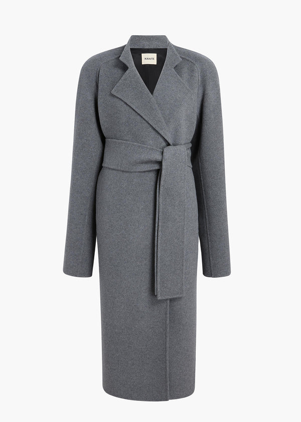khaite Deena Coat Grey Melange