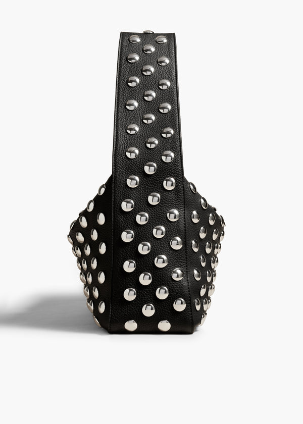 Khaite Elena Bag Black Leather With Studs