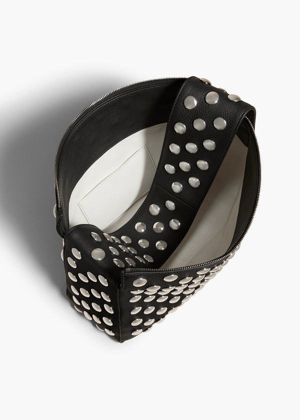 Khaite Elena Bag Black Leather With Studs