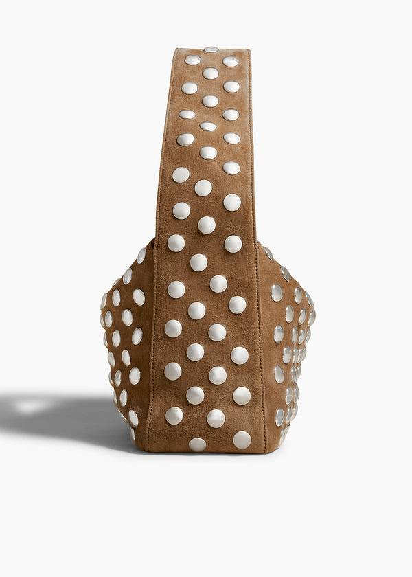 Khaite Elena Bag Mud Suede With Studs