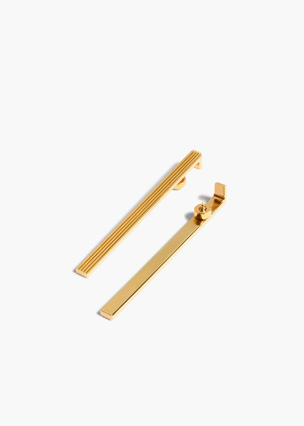 Khaite Empire Long Earrings Gold