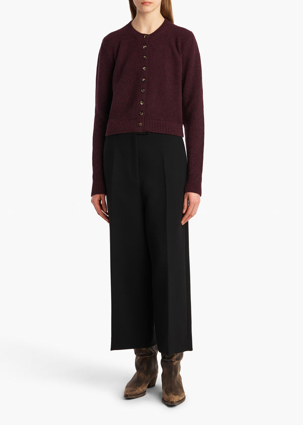 Khaite Everheart Cardigan Plum