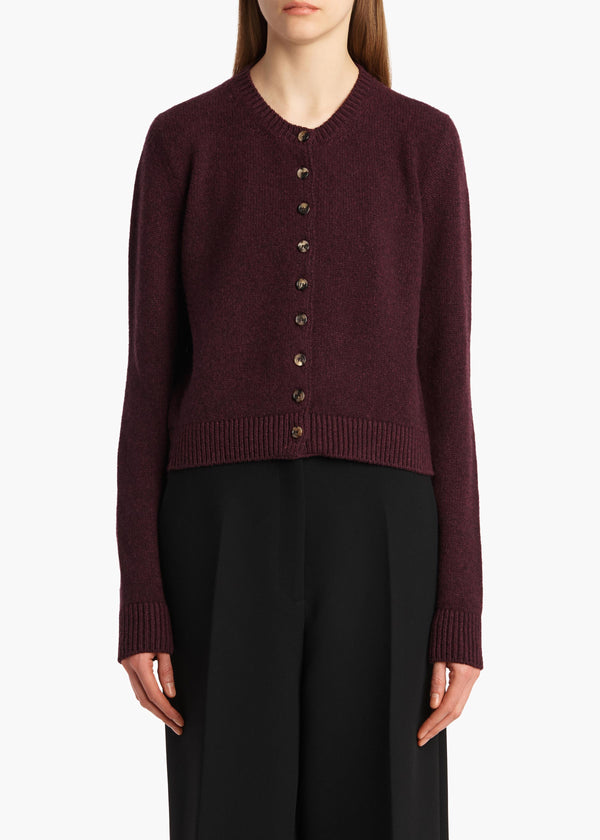 Khaite Everheart Cardigan Plum