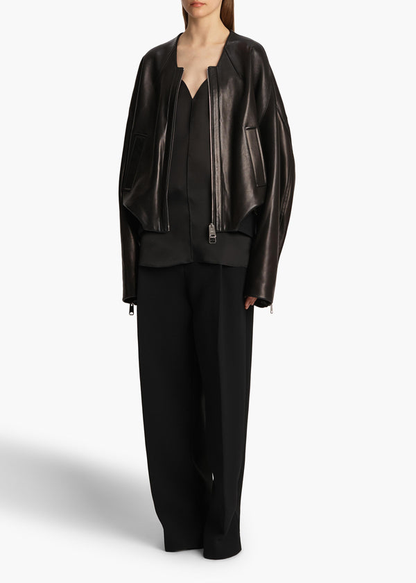Khaite Hewit Jacket Black Leather