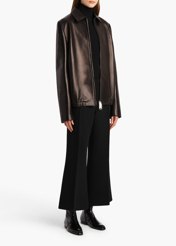 Khaite Jackson Jacket Black Leather