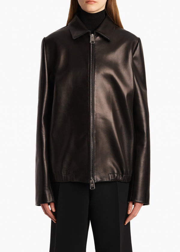 Khaite Jackson Jacket Black Leather