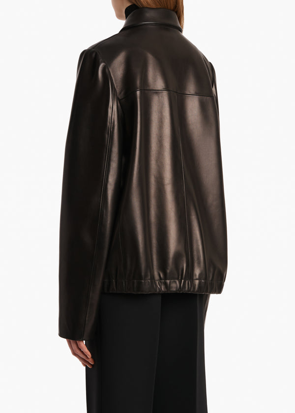 Khaite Jackson Jacket Black Leather