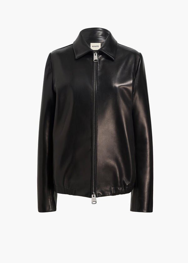 khaite Jackson Jacket Black Leather