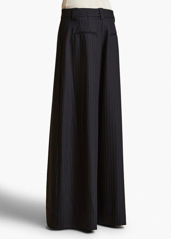 Khaite Jacob Pant Navy And White Stripe