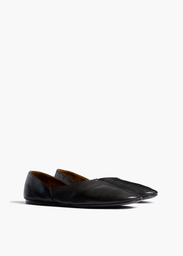 Khaite Jane Flat Black Leather