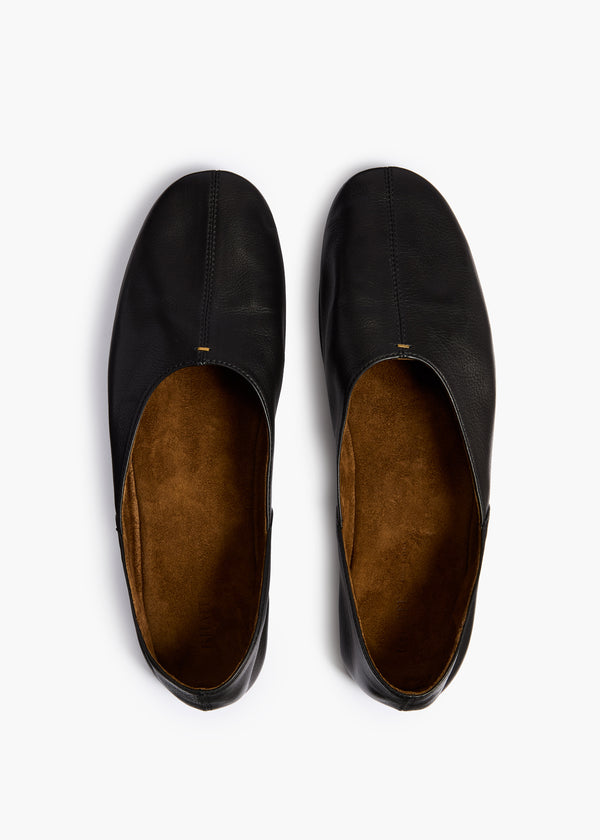 Khaite Jane Flat Black Leather