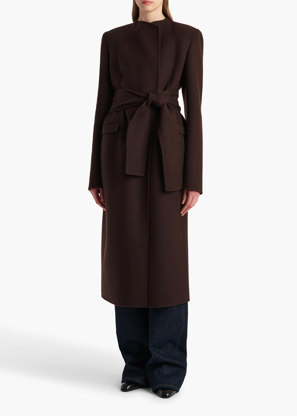 Khaite Jelson Coat Dark Brown