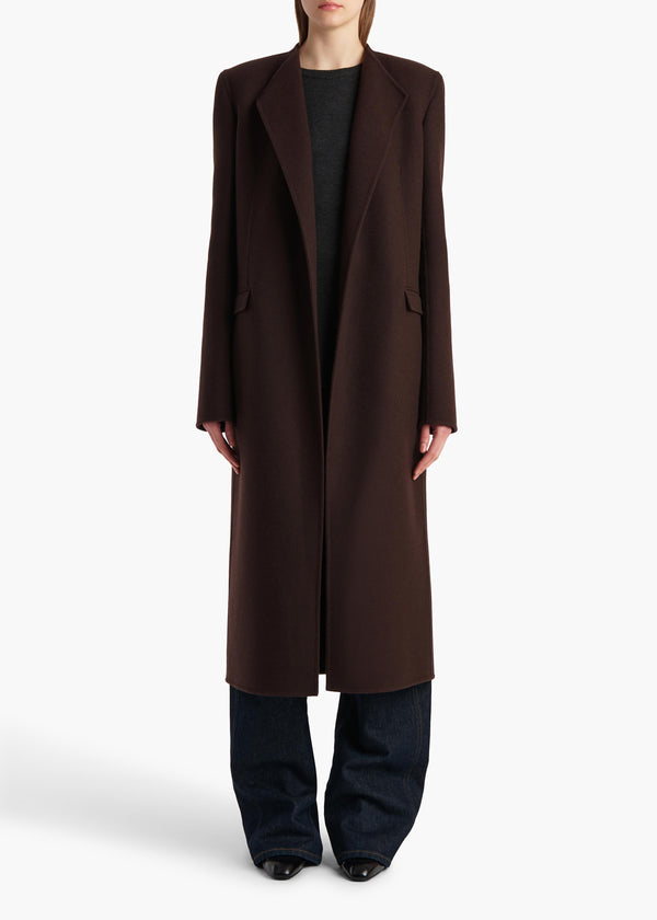 Khaite Jelson Coat Dark Brown