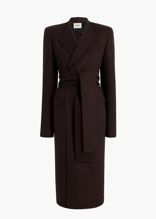 khaite Jelson Coat Dark Brown