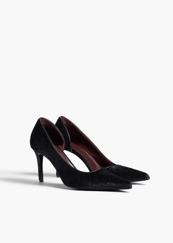 Khaite Jett D'Orsay Pump Black Haircalf