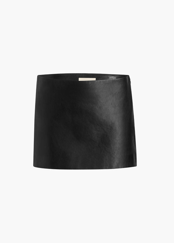 khaite Jett Skirt Black Leather