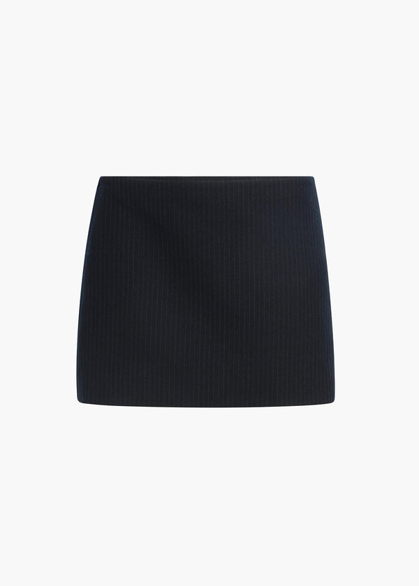 khaite Jett Skirt Dark Navy with Stripe