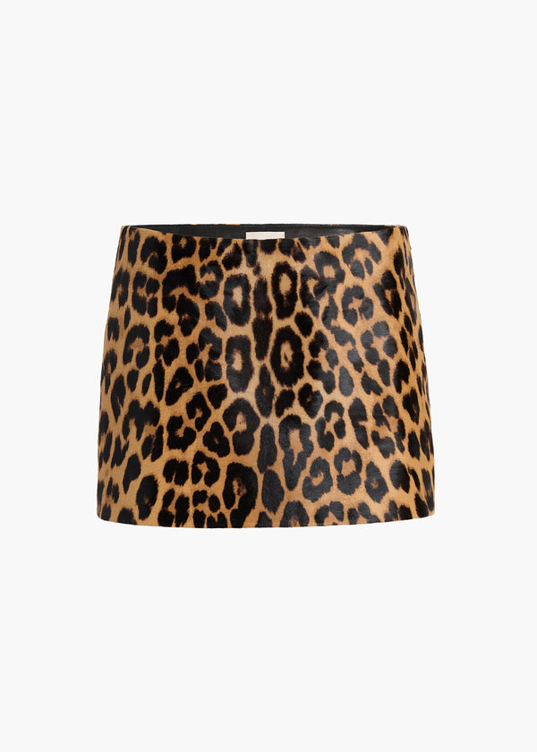 khaite Jett Skirt Leopard Print Haircalf