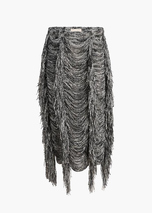 khaite Katya Skirt Black and White