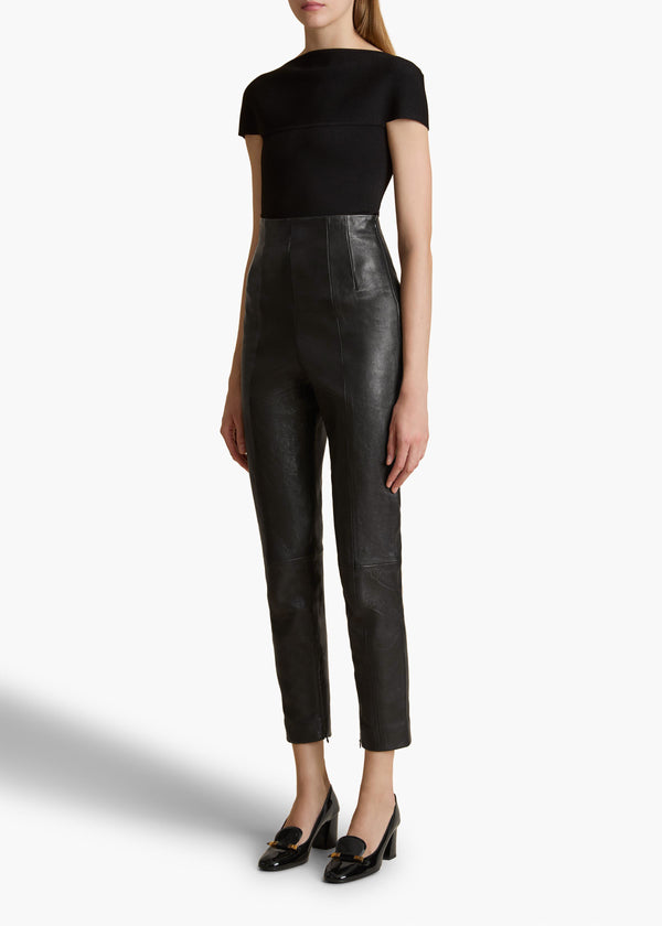 Khaite Lenn Pant Black Leather