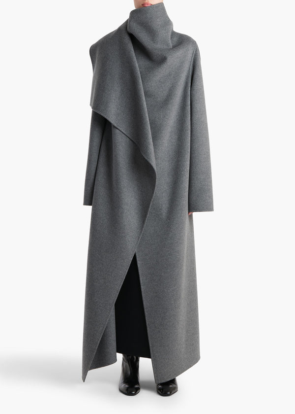 Khaite Levitt Coat Grey Melange
